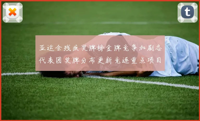 亚运会残疾奖牌榜金牌竞争加剧各代表团奖牌分布更新竞逐重点项目